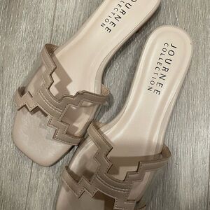 Journee Collection Women's Beige Sandals
